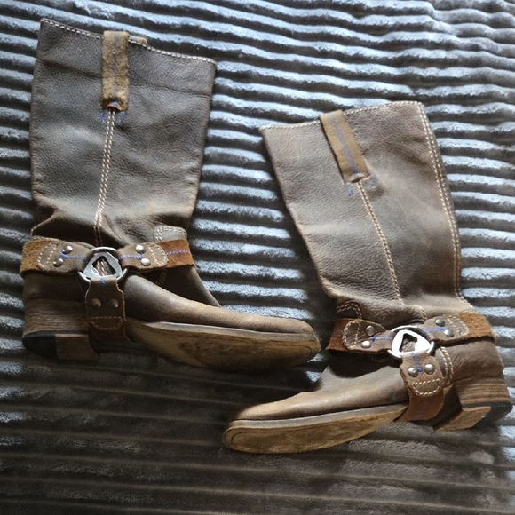 BED|STU Distressed Brown Heeled Boots In A Size 9* - Picture 2 of 11